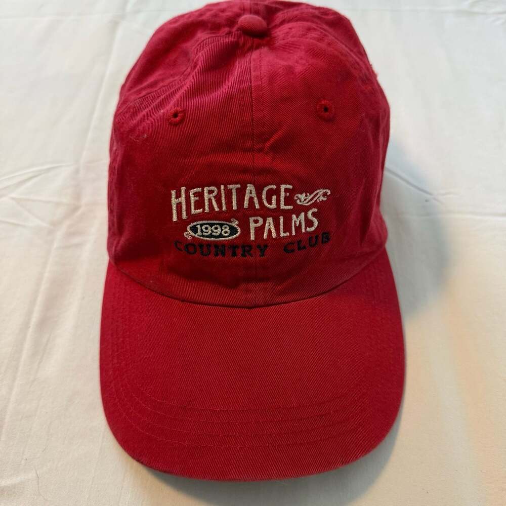 Heritage Palms Country Club 1998 Red Strapback Hat Cap